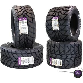 تم تعيين Hoosier Flat Track & TT ATV مع (2) 18.5x6.0-10-16130T10 الأمامي و (2) 18.0x11.0-10-16110T10 الخلفية للسباق على الطرق الوعرة مع Hoosier Keychain (4 حزمة) in Kuwait