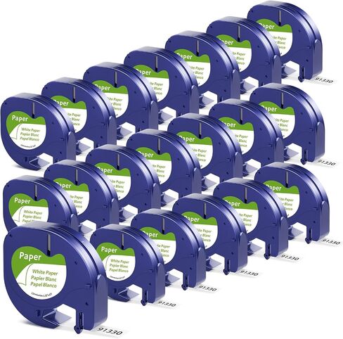 6 Pack Label Maker Tape Replacement for Dymo LetraTag Refills Paper White 1/2" x 13' Dymo Label Maker Refills Tape 12mm, Compatible with Dymo LetraTag 100H Plus LT-100T and LT-200B in Saudi Arabia