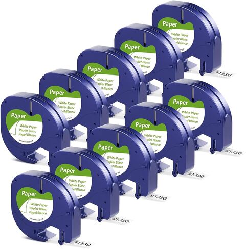 6 Pack Label Maker Tape Replacement for Dymo LetraTag Refills Paper White 1/2" x 13' Dymo Label Maker Refills Tape 12mm, Compatible with Dymo LetraTag 100H Plus LT-100T and LT-200B in Saudi Arabia