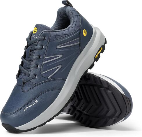 FitVille Mens Wide Hiking Shoes Outdoor Walking Shoes Trekking Trails Sneakers with Slip Resistant in Saudi Arabia