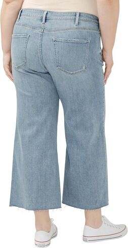 Silver Jeans Co. Women's Plus Size Suki Mid Rise Curvy Fit Wide Leg Jeans in Saudi Arabia