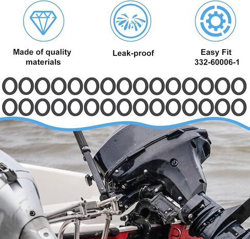 30pcs 332-60006-1 Lower Unit Drain Plug Gasket, Gear Lube Drain Screw Washer Outboard Parts Oil Change Kit for Tohatsu Mercury Mallory 332600060M/332600060 27-95220 332600061M 9-60103 332600060 in Saudi Arabia