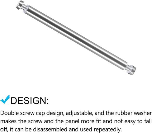 Double Head Standoff Screws (12x44mm) 6pcs, Stainless Steel Advertising Screws Glass Acrylic Nail - for Glass Acrylic Display Bracket in Saudi Arabia