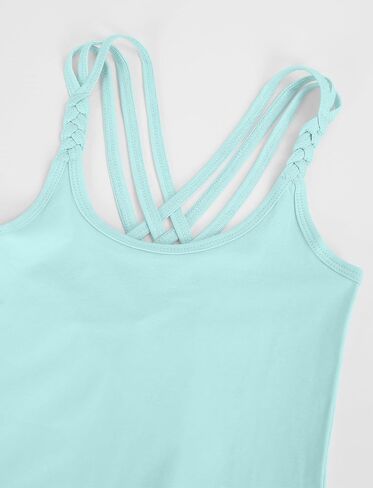 Happy Cherry Girls Cami Tank Top Cute Criss Cross Back Vest Soft Sleeveless Undershirts Breathable Camisoles in Saudi Arabia