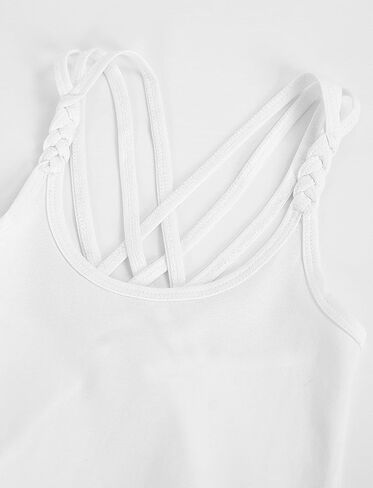 Happy Cherry Girls Cami Tank Top Cute Criss Cross Back Vest Soft Sleeveless Undershirts Breathable Camisoles in Saudi Arabia