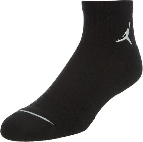 Jordan Jumpman Quarter 3 Pair Men's Socks Black/White/Red sx5544-011 (Size S) in Saudi Arabia
