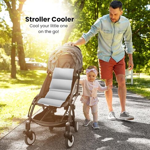 Car Seat Ccooler Pad with Reusable Ice Packs. Keeps Car Seat Buckles and Belts Cool When Car is Parked in The Sun and Heat - Grey in Kuwait