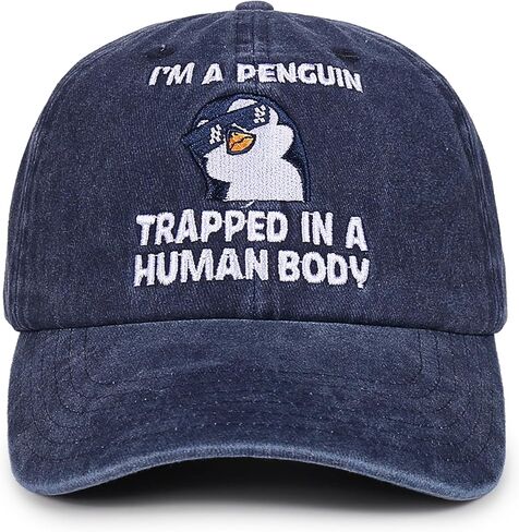 InnoBeta Penguin Gifts Hat for Men Women, Penguin Gifts for Christmas, Birthday, Adjustable Embroidered Baseball Cap in Saudi Arabia