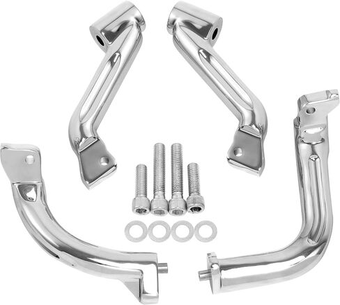 SLMOTO Driver Floorboard Footboard Mount Bracket For Harley Touring Models Road Glide Street Glide Electra Glide Road King 2017-2023 Chrome in Saudi Arabia