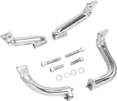 SLMOTO Driver Floorboard Footboard Mount Bracket For Harley Touring Models Road Glide Street Glide Electra Glide Road King 2017-2023 Chrome in Saudi Arabia