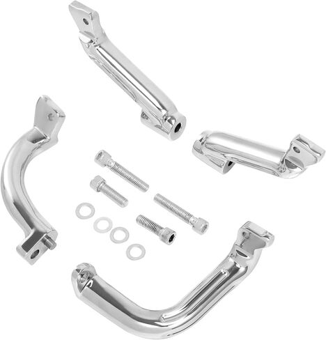 SLMOTO Driver Floorboard Footboard Mount Bracket For Harley Touring Models Road Glide Street Glide Electra Glide Road King 2017-2023 Chrome in Saudi Arabia