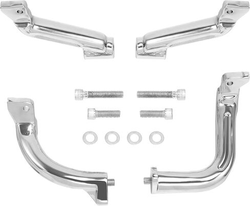 SLMOTO Driver Floorboard Footboard Mount Bracket For Harley Touring Models Road Glide Street Glide Electra Glide Road King 2017-2023 Chrome in Saudi Arabia