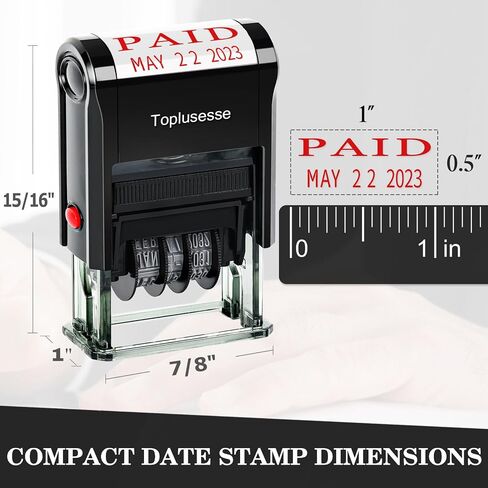 Received Stamp Self Inking Date Stamp Office Rubber Received Stamp with Date Office Stamps for Business 12-Year Band Green Ink … in Saudi Arabia