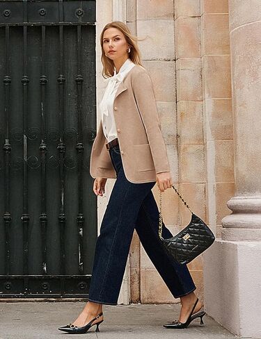 GRACE KARIN Sweater Blazers for Women 2025 Casual Button up Knit Blazer Open Front Sweatshirt Blazer Jacket with Pockets in Saudi Arabia
