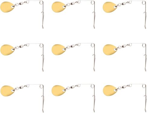 Spinner Blades Smooth Nickel Spoons Rigs Spinners Spinnerbait Fishing Lures Accessories (M (22Pcs), Silver Willow) in Kuwait