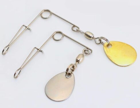 Spinner Blades Smooth Nickel Spoons Rigs Spinners Spinnerbait Fishing Lures Accessories (M (22Pcs), Silver Willow) in Kuwait