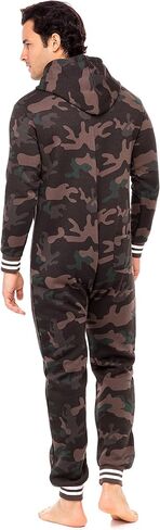 Skylinewears Men's Onesie Printed Playsuit Zip-Up Long Sleeve Adult One Piece Jumpsuit Non Footed Union Suit in Kuwait