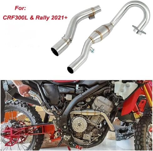 Stainless Steel Pipe Header Mid Pipe Slip-On Type For H-on-d CRF 300L CRF300L Rally ABS 2021 2022 2023 part in Saudi Arabia