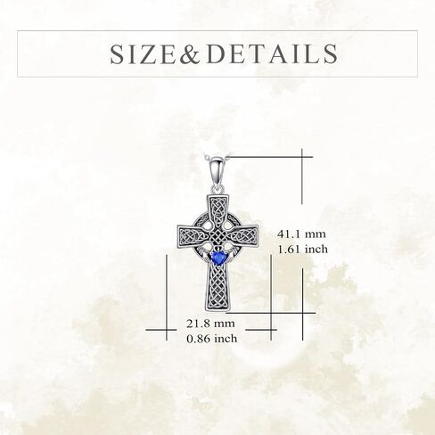 Spoon Cross Necklace Sterling Silver Celtic Heart Knot Pendant Fashion Jewelry Gift for Women Girls in Saudi Arabia