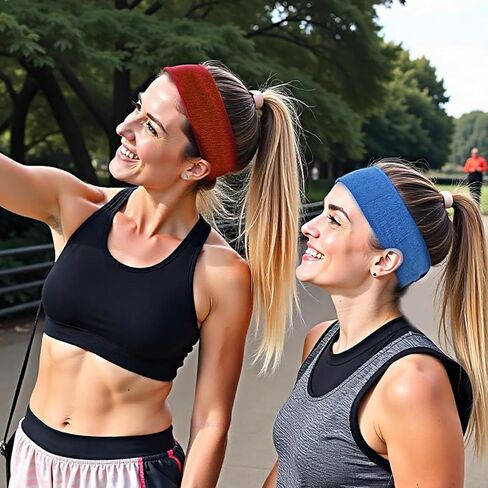 4pcs Sportsballs for Men & Women Terry Clothblands Band Wicking Orchingbled Beadbled Athletic Twish Cotton Cotton Teash for Tennis Running Basketing Out Outdoor in Kuwait