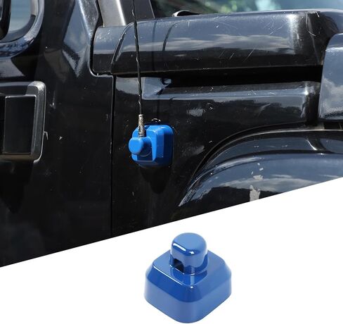 غطاء قاعدة هوائي متوافق مع Hummer H3 2005-2009، ABS غطاء قاعدة هوائي جانبي لتزيين حامل الهوائي، قطعة واحدة (أسود غير لامع) in Saudi Arabia