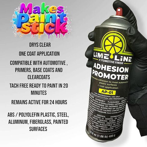LIME LINE LINE Plastic & Metal Resporter ، يجف واضحًا: يعزز التمهيدي ، والتصاق العادي ، و Clearcoat ، 16.9 أوقية Aerosol Can in Kuwait