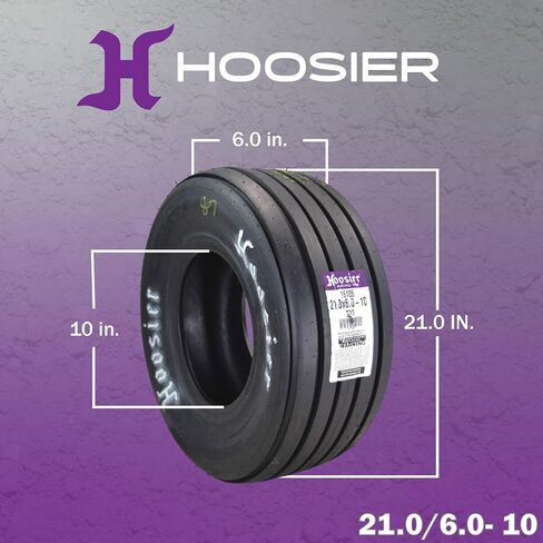 Hoosier 3 Wheeler Front Tire 21.0X6.0-10 Rib - 16105T20 for ATV Tire & Off-Road Racing with Hoosier Keychain in Saudi Arabia