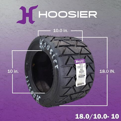 Hoosier Flat Track & TT (Tourist Trophy) Tyre 18.0x10.0-10-16115rd20 لـ ATV Tyre & Off-Road Racing مع Hoosier Keychain (حزمة) in Kuwait