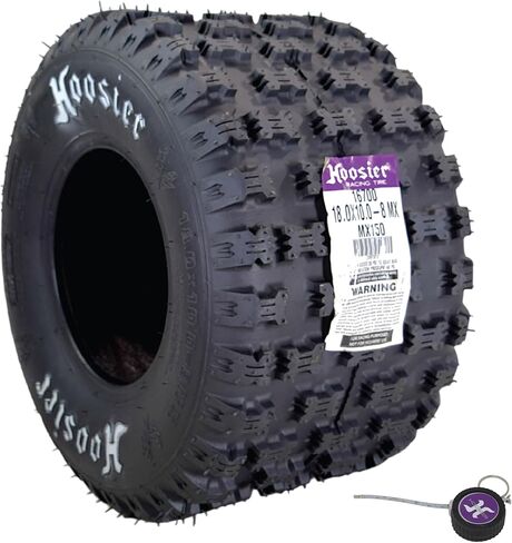 Hoosier ATV MX Tire for Motocross Off-Road Racing with Hoosier Keychain (18.0X10.0-8 MX200 2 Pack) in Kuwait