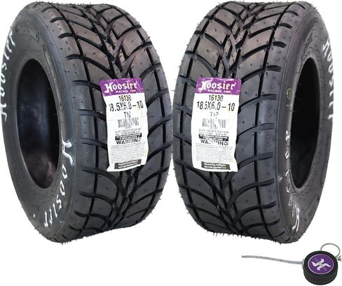 Hoosier Flat Track & TT (Tourist Trophy) Tyre 18.5x6.0-10-16130T10 لـ ATV Tyre & Off-Road Racing مع Hoosier Keychain (حزمة) in Saudi Arabia
