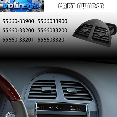 Car Center Dash AC Outlet Air Vent Panel Compatible with Lexus ES350 2007 2008 2009 Replace 5566033200 5566033201 5566033900 in Saudi Arabia