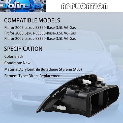 Car Center Dash AC Outlet Air Vent Panel Compatible with Lexus ES350 2007 2008 2009 Replace 5566033200 5566033201 5566033900 in Saudi Arabia