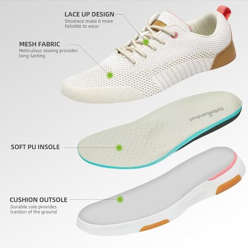 Women's Orthopedic Fashion Sneakers for Plantar Fasciitis: Comfortable Arch Support Walking Shoes for Orthotic, Casual Supportive Sports Sneakers for Foot and Heel Pain Rlief in Saudi Arabia