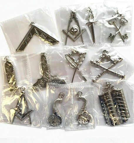 Masonic Blue Lodge Officer Jewels مجموعة من 12 (Silver) in Saudi Arabia