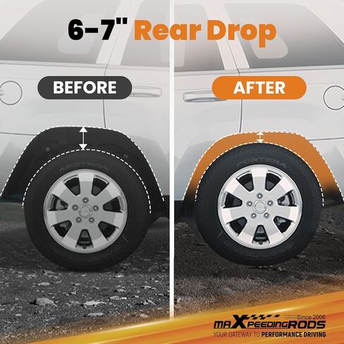 MaxPeedingrods 6-7 "مجموعة محور فليب لشيفي سيلفرادو/GMC Sierra 1500 2007-2018 Pickup Truck Leach Drop Kit in Saudi Arabia