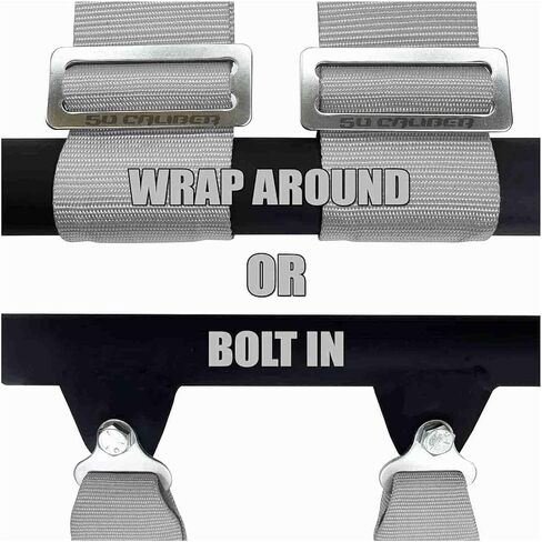 Silver 4 Point Harnesses (2) for Bucket Seat, Quick Release Latch, 9 Color Options, Racing Harness, Race Car, Off Road Vehicle, UTV, RZR (Qty: 2) [6002] in Saudi Arabia