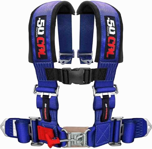 Silver 4 Point Harnesses (2) for Bucket Seat, Quick Release Latch, 9 Color Options, Racing Harness, Race Car, Off Road Vehicle, UTV, RZR (Qty: 2) [6002] in Saudi Arabia