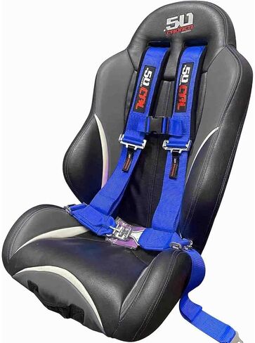 Silver 4 Point Harnesses (2) for Bucket Seat, Quick Release Latch, 9 Color Options, Racing Harness, Race Car, Off Road Vehicle, UTV, RZR (Qty: 2) [6002] in Saudi Arabia