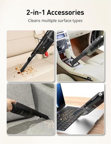 Aspiron Handheld Vacuum Cordless, 500ml Portable Hand Vacuum Cleaner, Car Vacuum Cleaner Cordless Rechargeable with Fast Charging Dock, Reusable Filter for Car, Home, Pet in Saudi Arabia