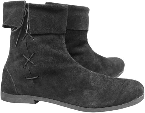 أحذية جلدية من العصور الوسطى | أحذية عصر النهضة | Pirates Movie Prop Onkle Shoe | Larp Fest Paladin Fantasy Costume Boot | أحذية جلدية رجالي in Saudi Arabia
