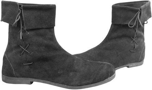 أحذية جلدية من العصور الوسطى | أحذية عصر النهضة | Pirates Movie Prop Onkle Shoe | Larp Fest Paladin Fantasy Costume Boot | أحذية جلدية رجالي in Saudi Arabia
