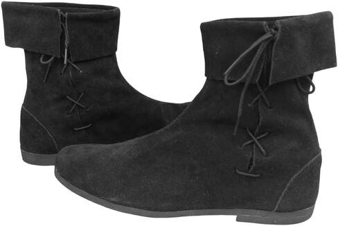 أحذية جلدية من العصور الوسطى | أحذية عصر النهضة | Pirates Movie Prop Onkle Shoe | Larp Fest Paladin Fantasy Costume Boot | أحذية جلدية رجالي in Saudi Arabia