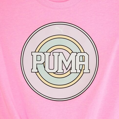 PUMA Girls Short Sleeve Tee & Legging Set, Logo Graphics, Crewneck in Saudi Arabia