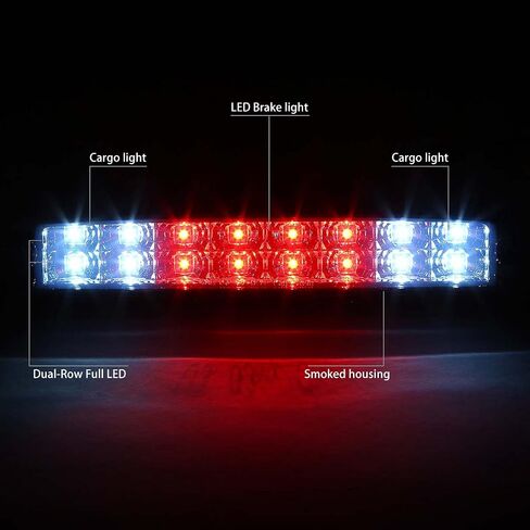 DNA MOTORING 3BL-FSPRAN99-LED-CH Chrome Housing LED High Mount 3rd Third Brake Light [Compatible with 93-11 Ranger / 99-16 F250-550 SD / 95-03 B2300 B2500 B3000 B400] in Saudi Arabia