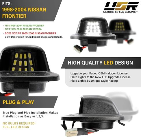 USR 01-04 Frontier 3rd Light Light-Smoke Grain Lamp الثالث-متوافق مع 2001-2004 Nissan Frontier Pickup Truck جميع الطرز/الحواف (عدسة الدخان LED 3rd Brake Light Assembly/Place & Play) in Kuwait