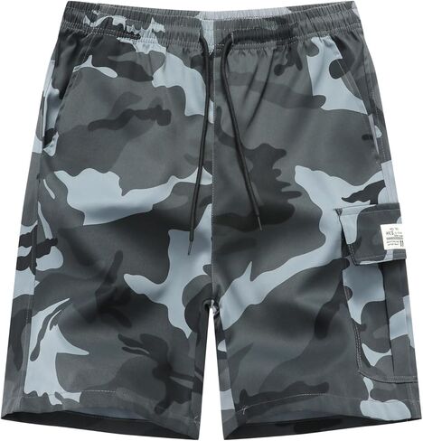 Men's Hiking Cargo Shorts Lightweight Workout Shorts with Multi Pockets in Kuwait