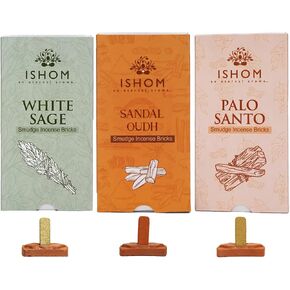 Smudge Incense Bricks - Palo Santo, White Sage, Sandal Oudh - 45 Bricks (Pack of 3) in Saudi Arabia