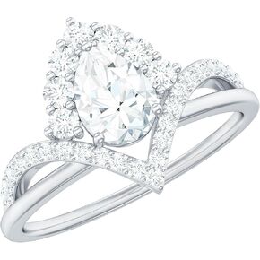 Certified Moissanite Designer Engagement Ring for Women, 1.50 ct, D-Vs1 Quality in Saudi Arabia