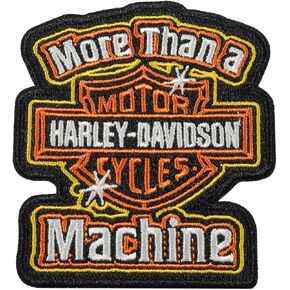 Harley-Davidson 3 in. More Machine Embroidered Emblem Sew-On Patch, Orange in Saudi Arabia