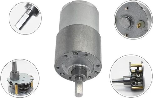 JGB37-3530 DC GEAR MOTION ، 12V ، 35-531RPM ، علبة التروس المعدنية ، 6 مم D-CAFT ، عزم الدوران العالي (107 دورة في الدقيقة) in Kuwait